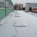 Hydroizolácia plochej strechy – Športová hala Nové Mesto N.V.