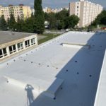 Hydroizolácia plochej strechy – Telocvičňa ZŠ Gorazdova, Bánovce nad Bebravou